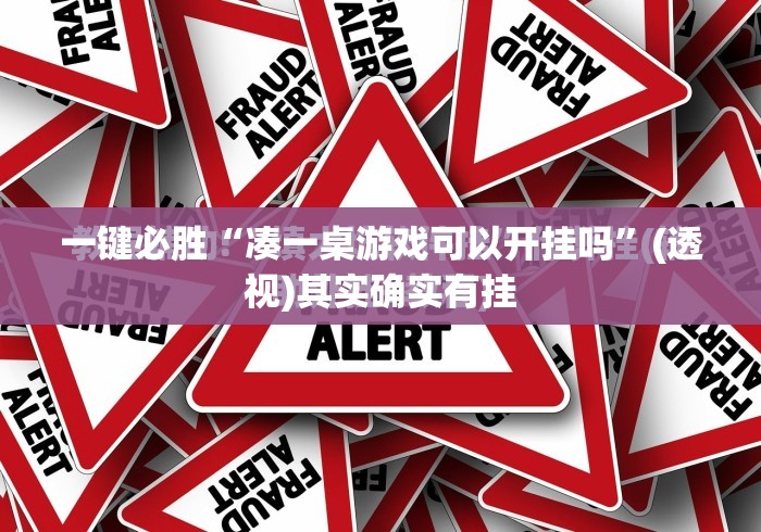 一键必胜“凑一桌游戏可以开挂吗	”(透视)其实确实有挂