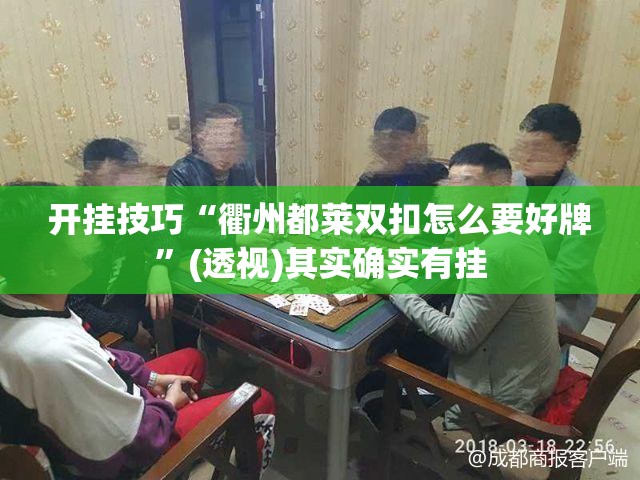 开挂技巧“衢州都莱双扣怎么要好牌”(透视)其实确实有挂