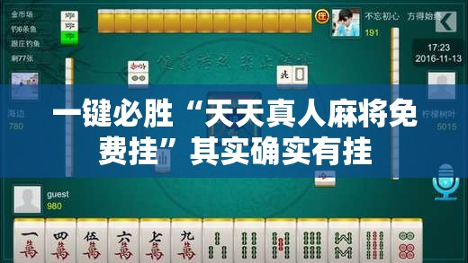 一键必胜“天天真人麻将免费挂”其实确实有挂