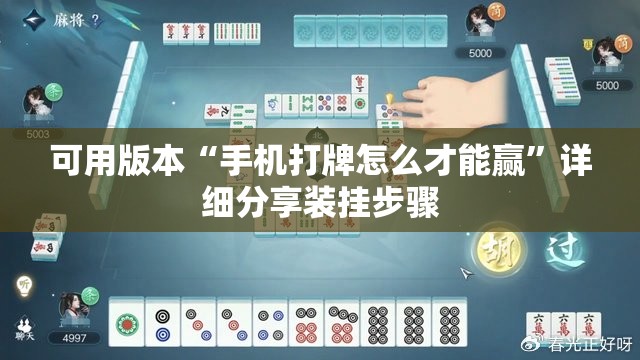 可用版本“手机打牌怎么才能赢”详细分享装挂步骤