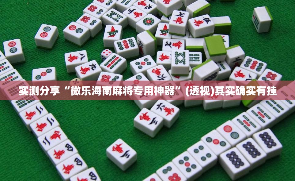 实测分享“微乐海南麻将专用神器”(透视)其实确实有挂
