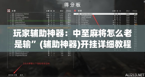 玩家辅助神器：中至麻将怎么老是输	”(辅助神器)开挂详细教程