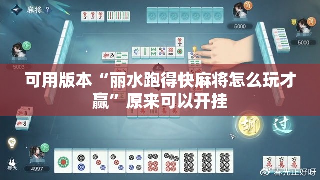 可用版本“丽水跑得快麻将怎么玩才赢”原来可以开挂
