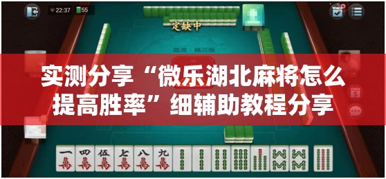 实测分享“微乐湖北麻将怎么提高胜率”细辅助教程分享
