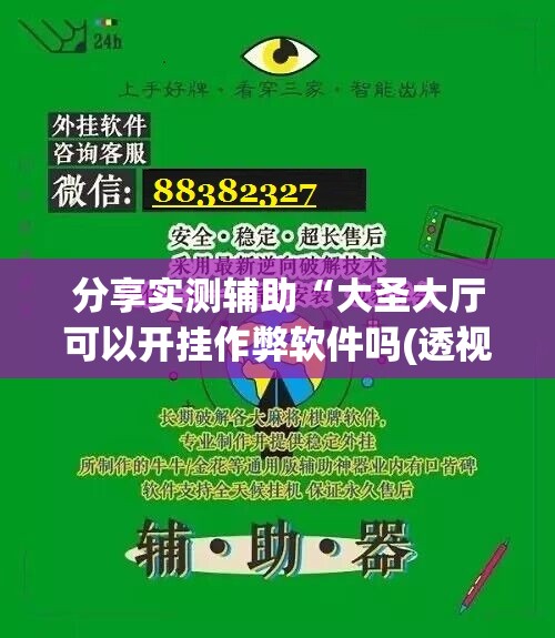 分享实测辅助“大圣大厅可以开挂作弊软件吗(透视)”开挂辅助脚本+详细开挂安装教程