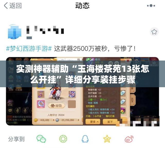 实测神器辅助“玉海楼茶苑13张怎么开挂”详细分享装挂步骤