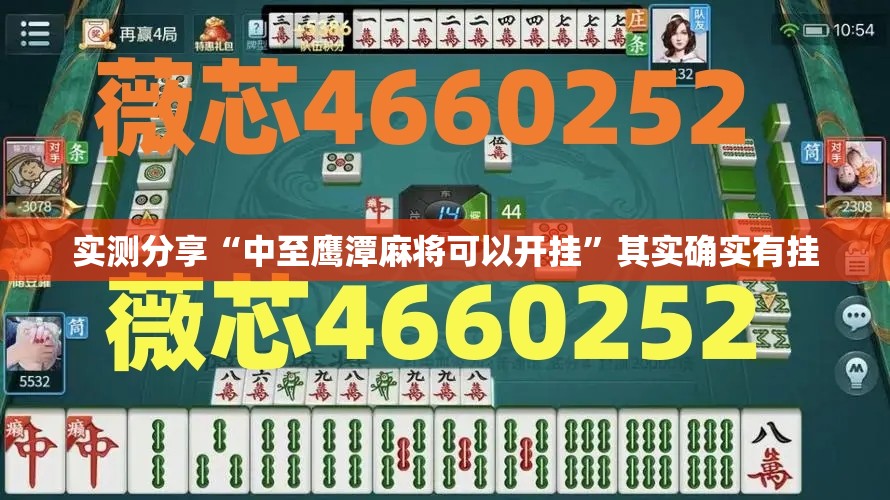 实测分享“中至鹰潭麻将可以开挂”其实确实有挂