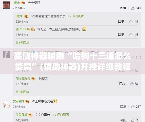 实测神器辅助“哈狗十三道怎么能赢”(辅助神器)开挂详细教程