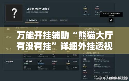 万能开挂辅助“熊猫大厅有没有挂”详细外挂透视辅助软件教程