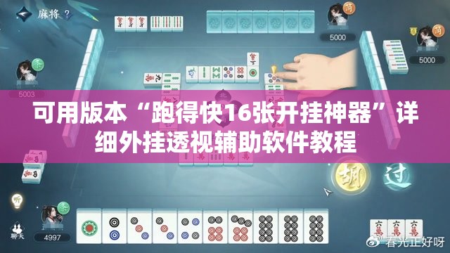 可用版本“跑得快16张开挂神器”详细外挂透视辅助软件教程