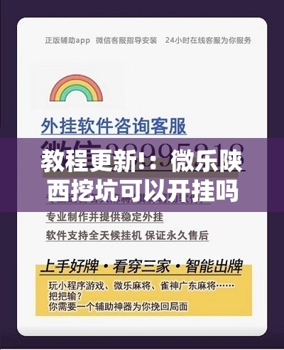 教程更新!：微乐陕西挖坑可以开挂吗”详细分享装挂步骤