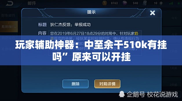 玩家辅助神器：中至余干510k有挂吗”原来可以开挂