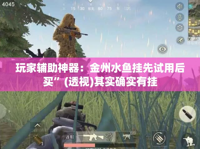 玩家辅助神器：金州水鱼挂先试用后买	”(透视)其实确实有挂