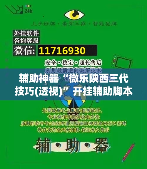 辅助神器“微乐陕西三代技巧(透视)”开挂辅助脚本+详细开挂安装教程