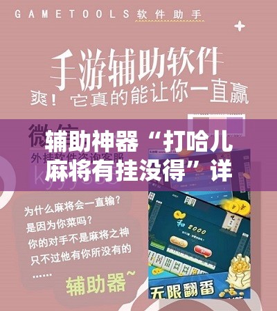辅助神器“打哈儿麻将有挂没得”详细开挂教程