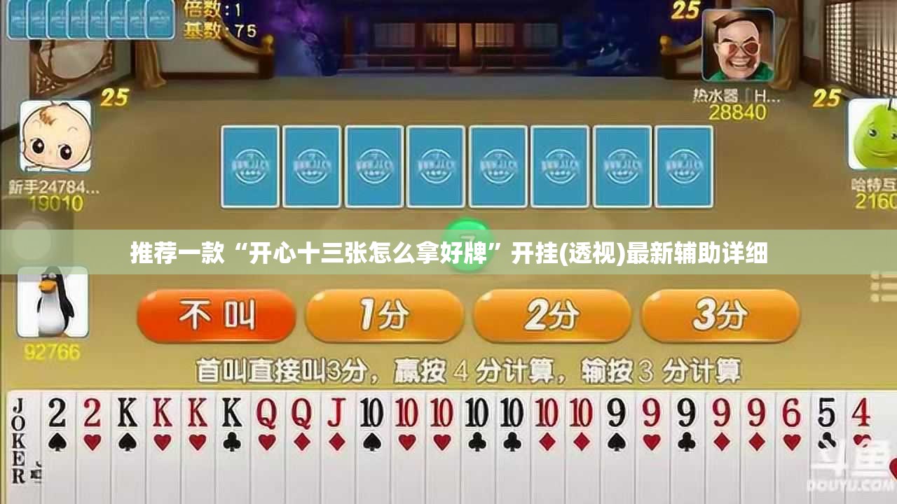 推荐一款“开心十三张怎么拿好牌”开挂(透视)最新辅助详细