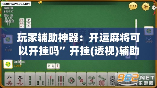 玩家辅助神器：开运麻将可以开挂吗	”开挂(透视)辅助教程
