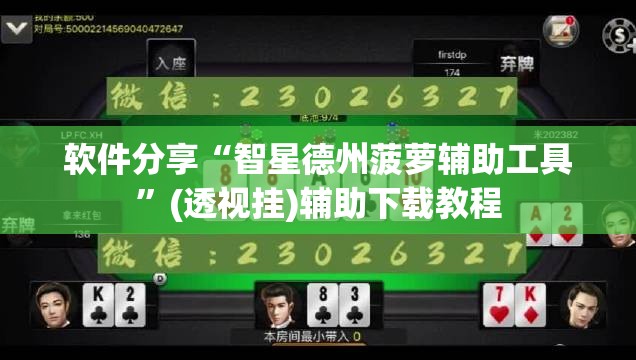 软件分享“智星德州菠萝辅助工具	”(透视挂)辅助下载教程