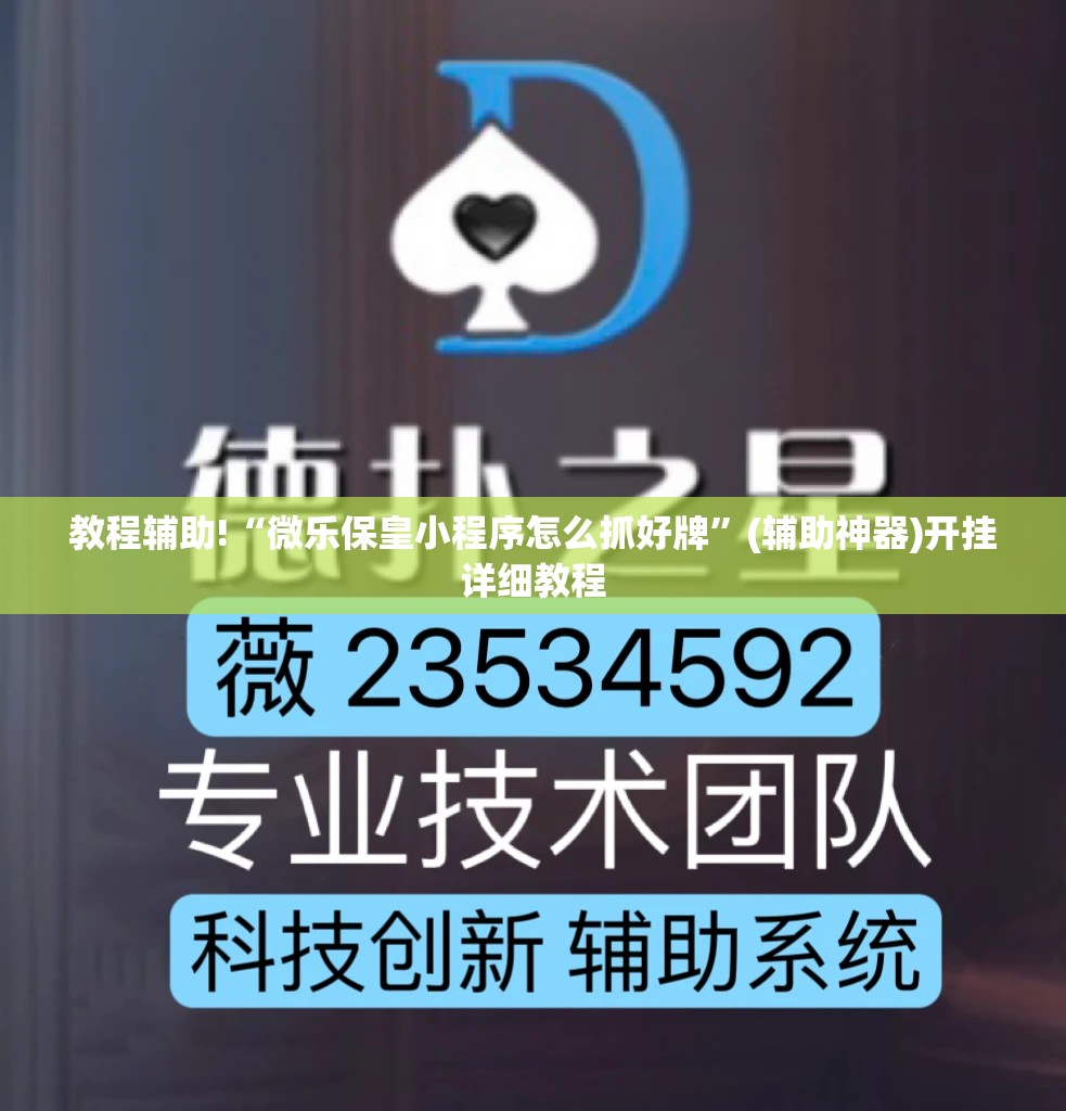 教程辅助!“微乐保皇小程序怎么抓好牌”(辅助神器)开挂详细教程