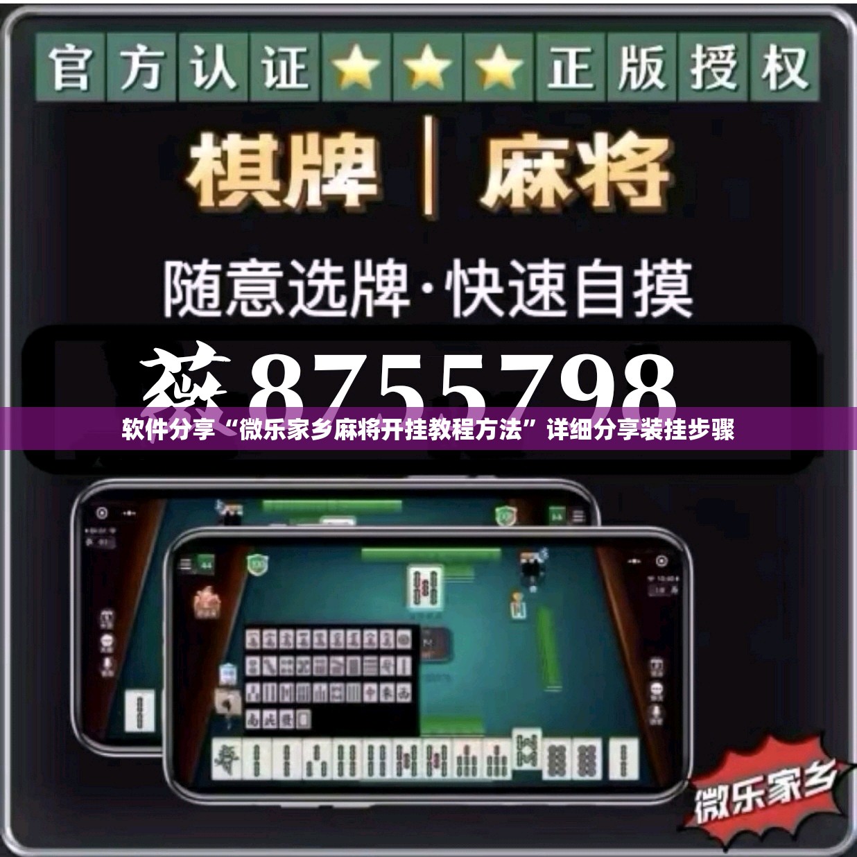 软件分享“微乐家乡麻将开挂教程方法”详细分享装挂步骤